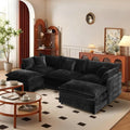 SoarFlash Chenille Sectional Sofa - Modular Comfy L-Shaped Sofa