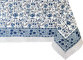 Jodhpur 100% Cotton Square Tablecloth 60 x 60 in - Handblock Floral
