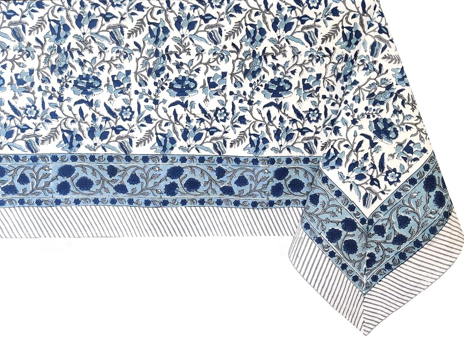 ATOSII Jodhpur 100% Cotton Square Tablecloth for Any Occasion