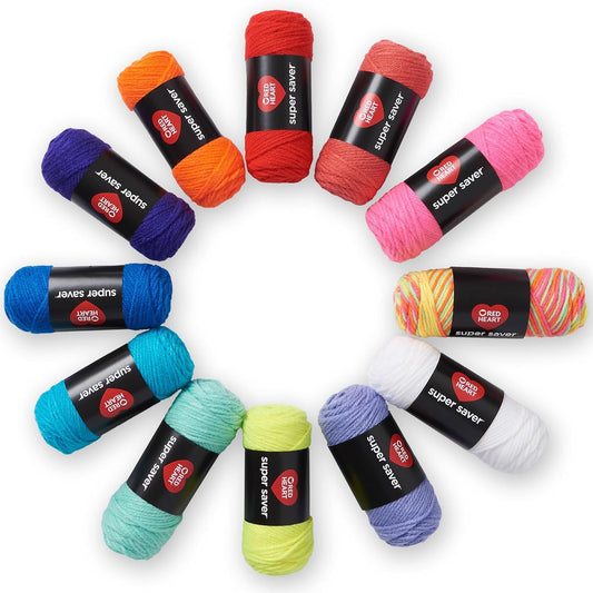 Red Heart Super Saver Yarn Craft Kit for Knitting & Crocheting