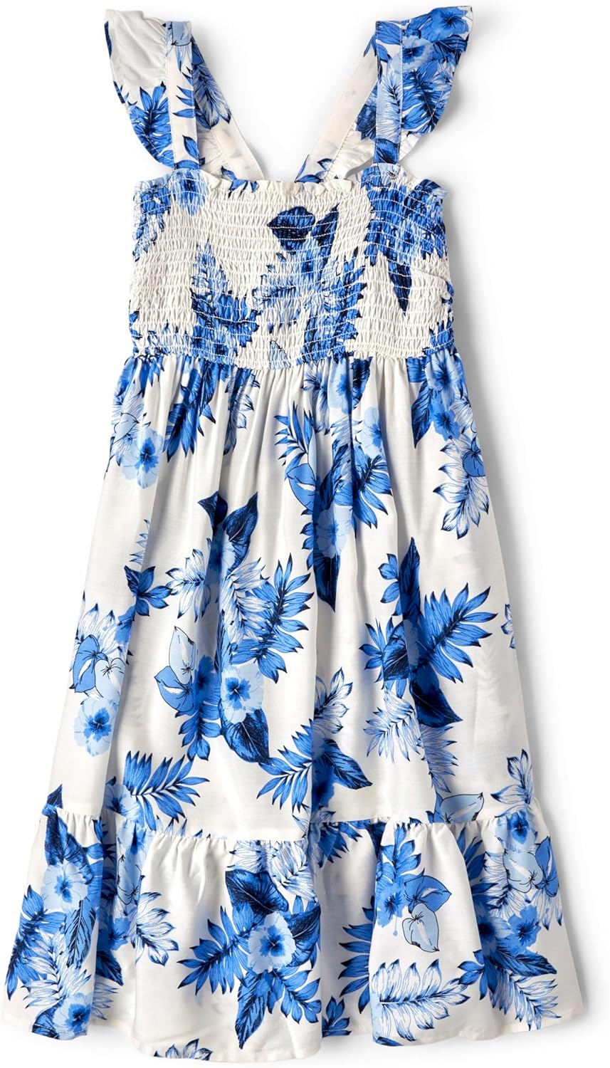 Short Sleeve Fashion Dress for Kids - Adorable Tropical Style