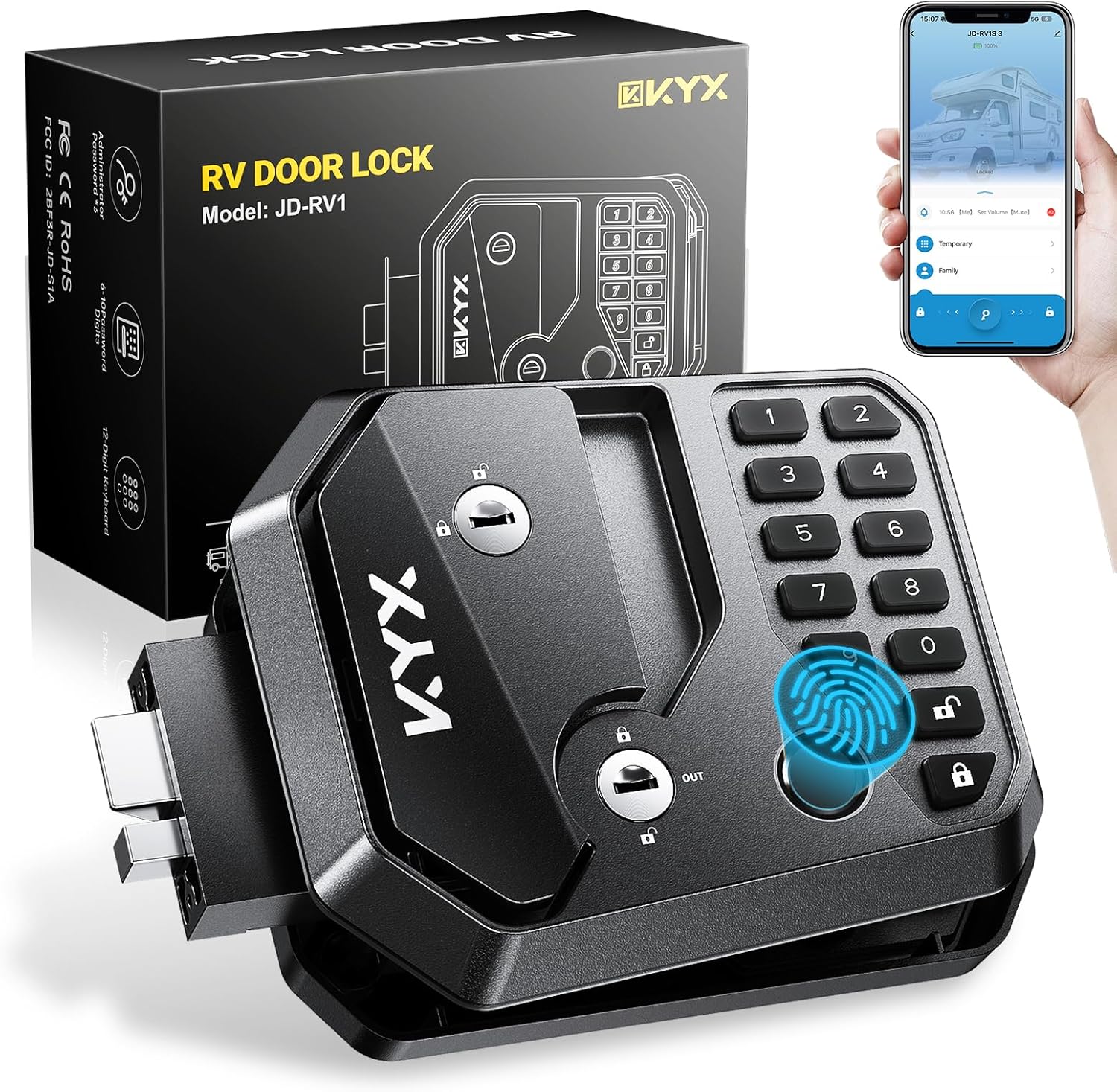 KYX RV Door Lock Replacement with Keyless Entry and Remote