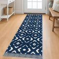 KILOCOCO Kitchen Runner Rug 2x6 - Washable Low-Pile Blue Hallway