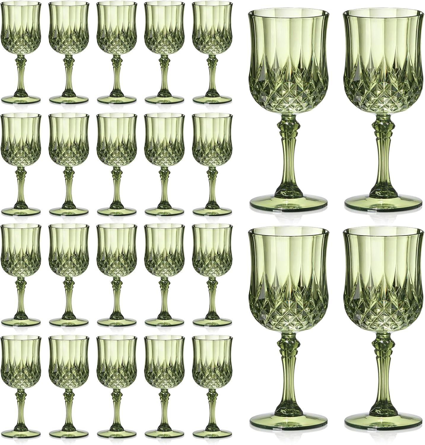 Vintage 7oz Plastic Wine Glasses for Stylish Entertaining