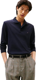Tommy Hilfiger Men's Long Sleeve Casual Polo Shirt - Regular Fit