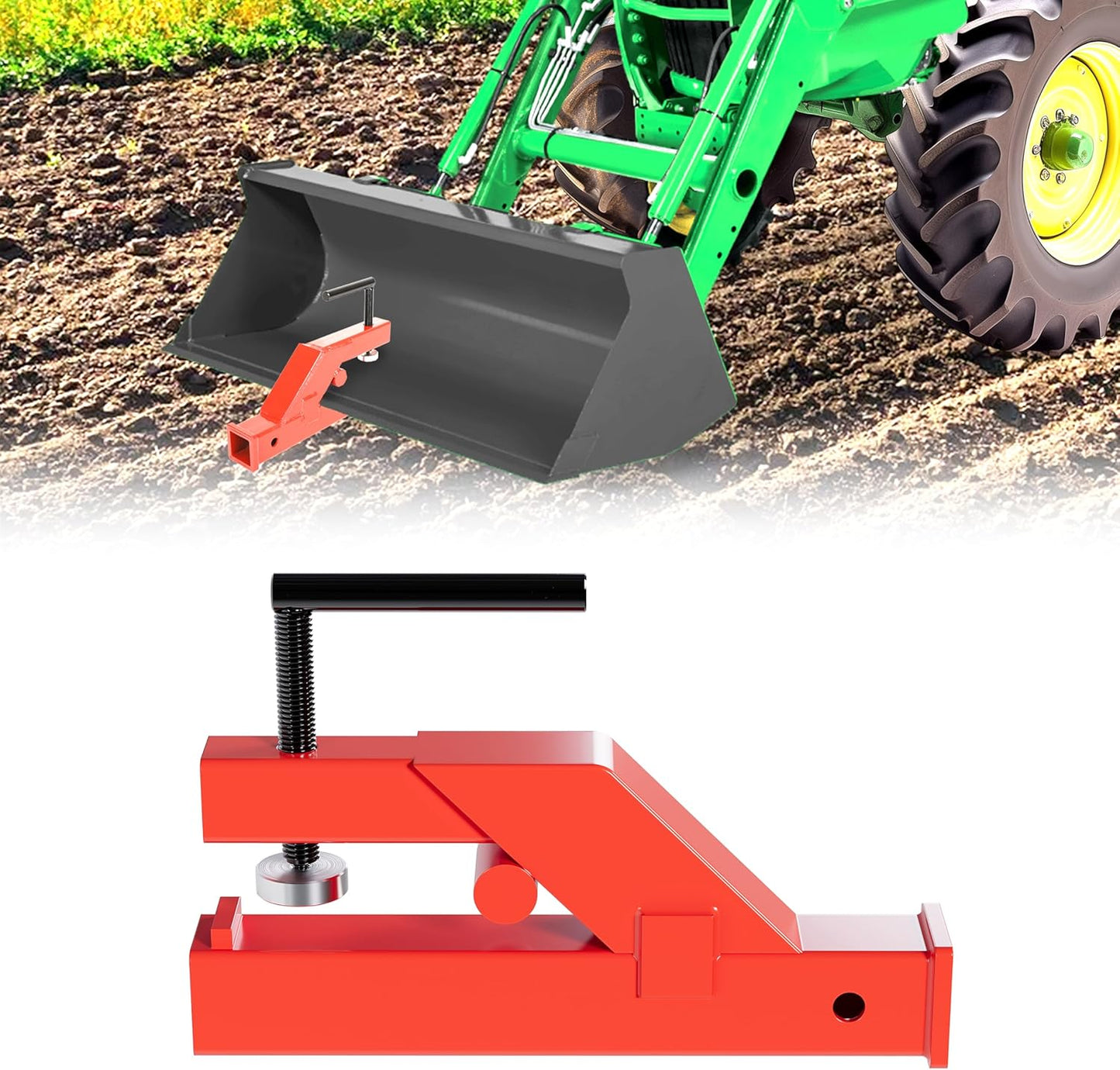 HECASA Clamp On Trailer Hitch for 2in Ball Tractor Mounting
