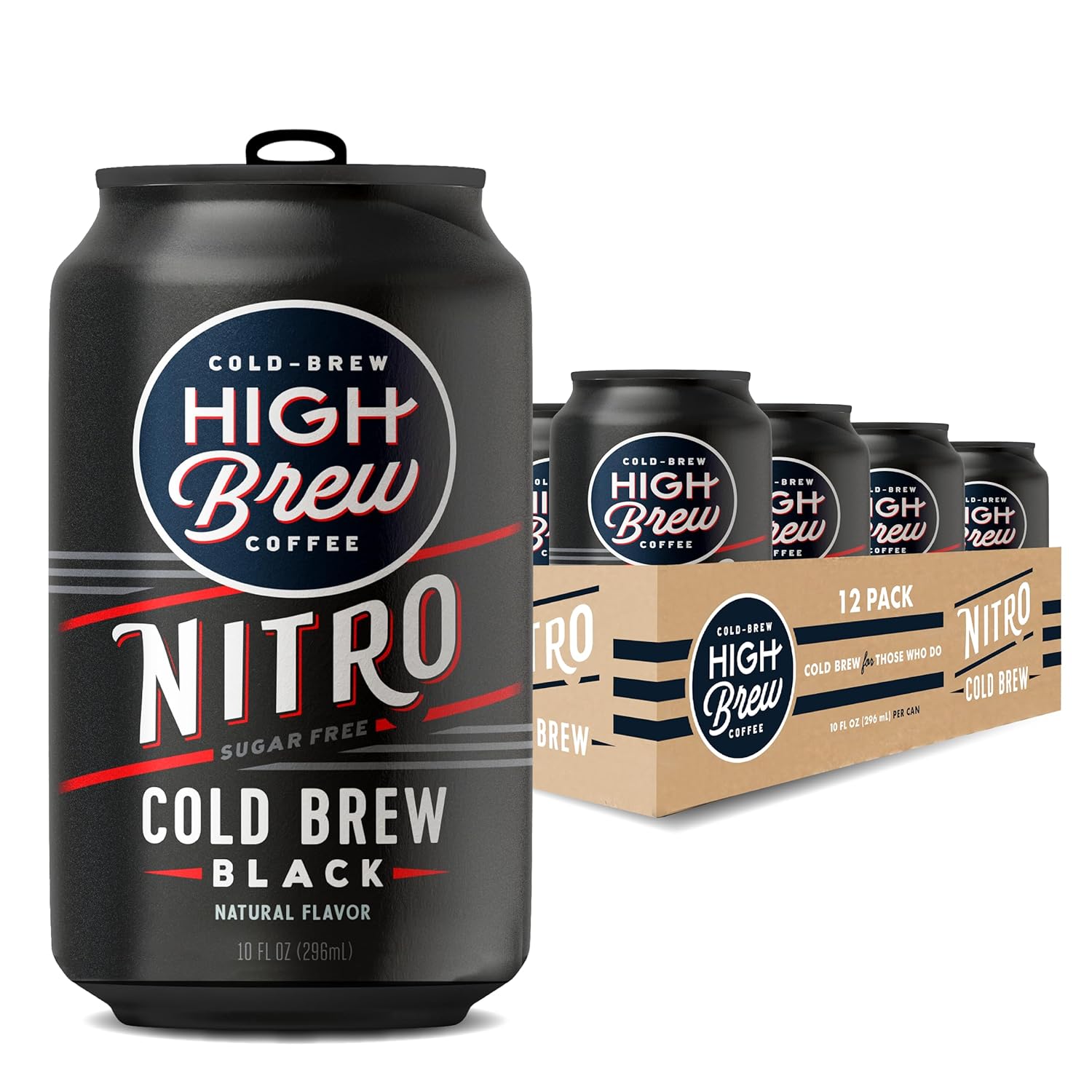 High Brew Nitro Black Cold Brew Coffee, Sugar Free, 10 Fl Oz