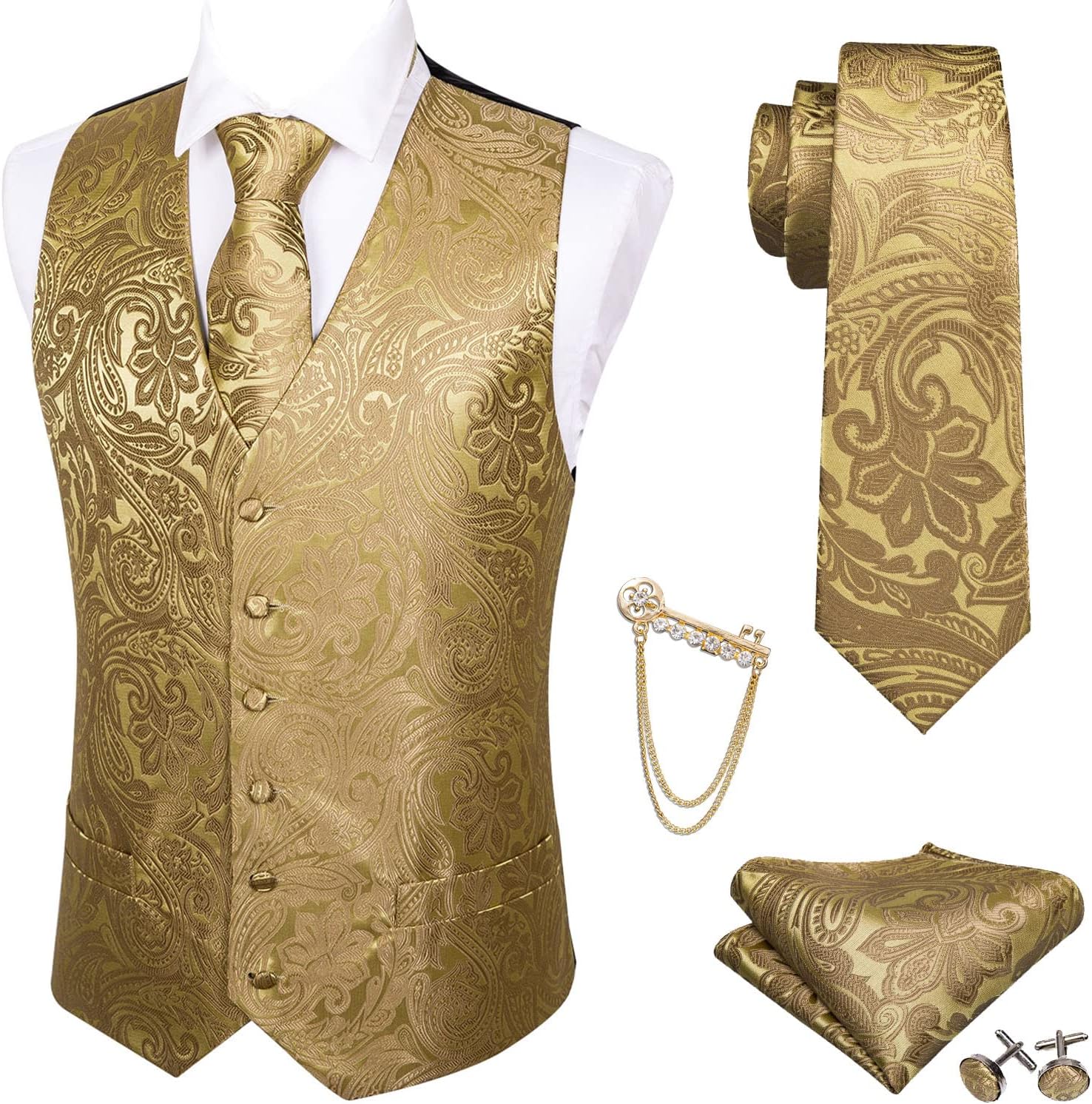 Stylish Men's Suit Dress Vest Set for Weddings and Formal Events