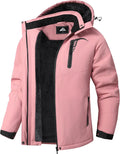 Women's Ski Coat Waterproof Winter Jacket - Warm Hooded Snow Jacket