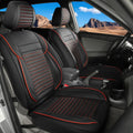 Car Seat Covers Full Set - Breathable Waterproof Faux Leather (Red)