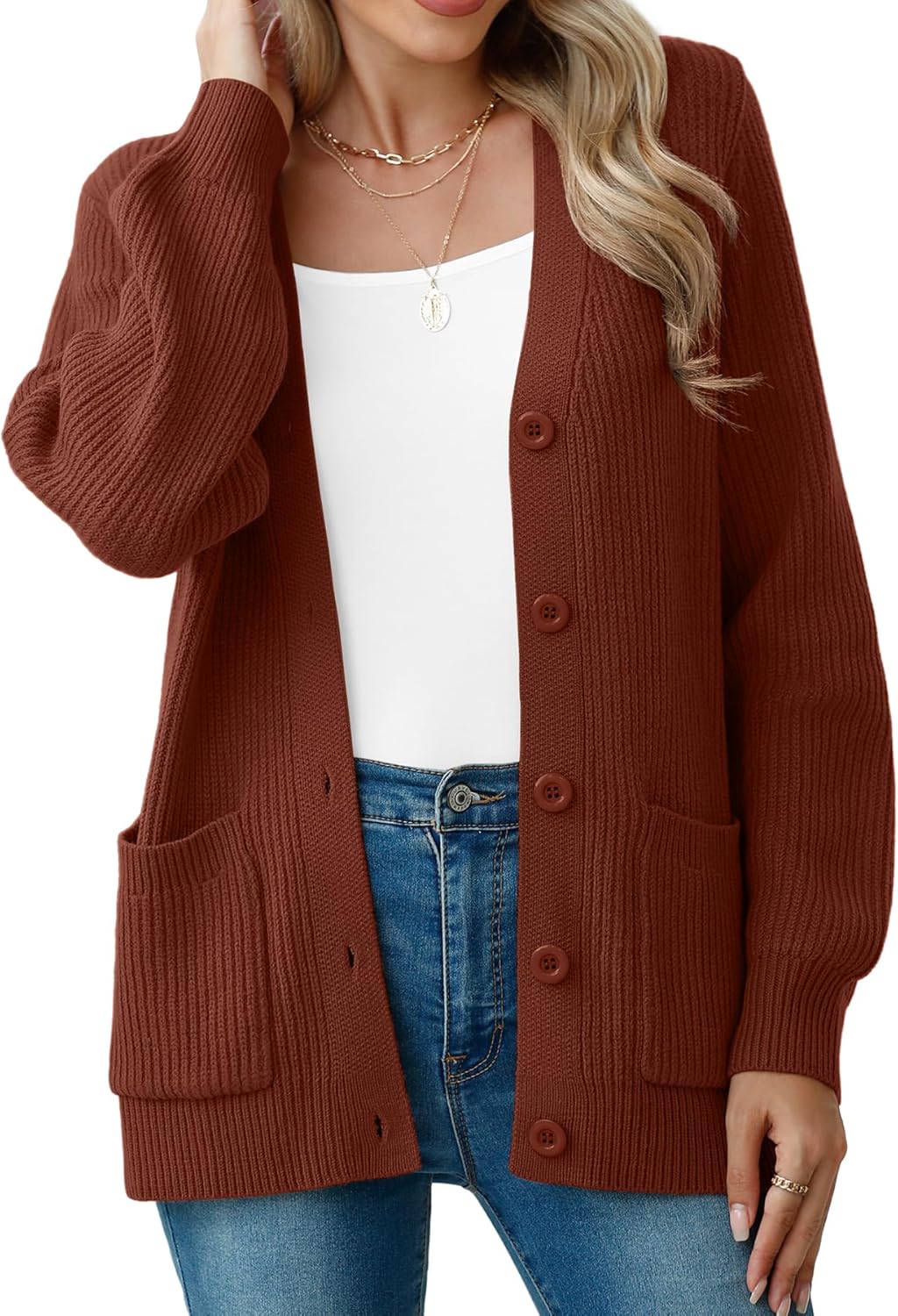 VIISHOW Women Chunky Knit Cardigan Sweater for Fall and Winter