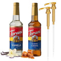 Torani Coffee Syrup Variety Pack - Vanilla & Caramel with Pumps