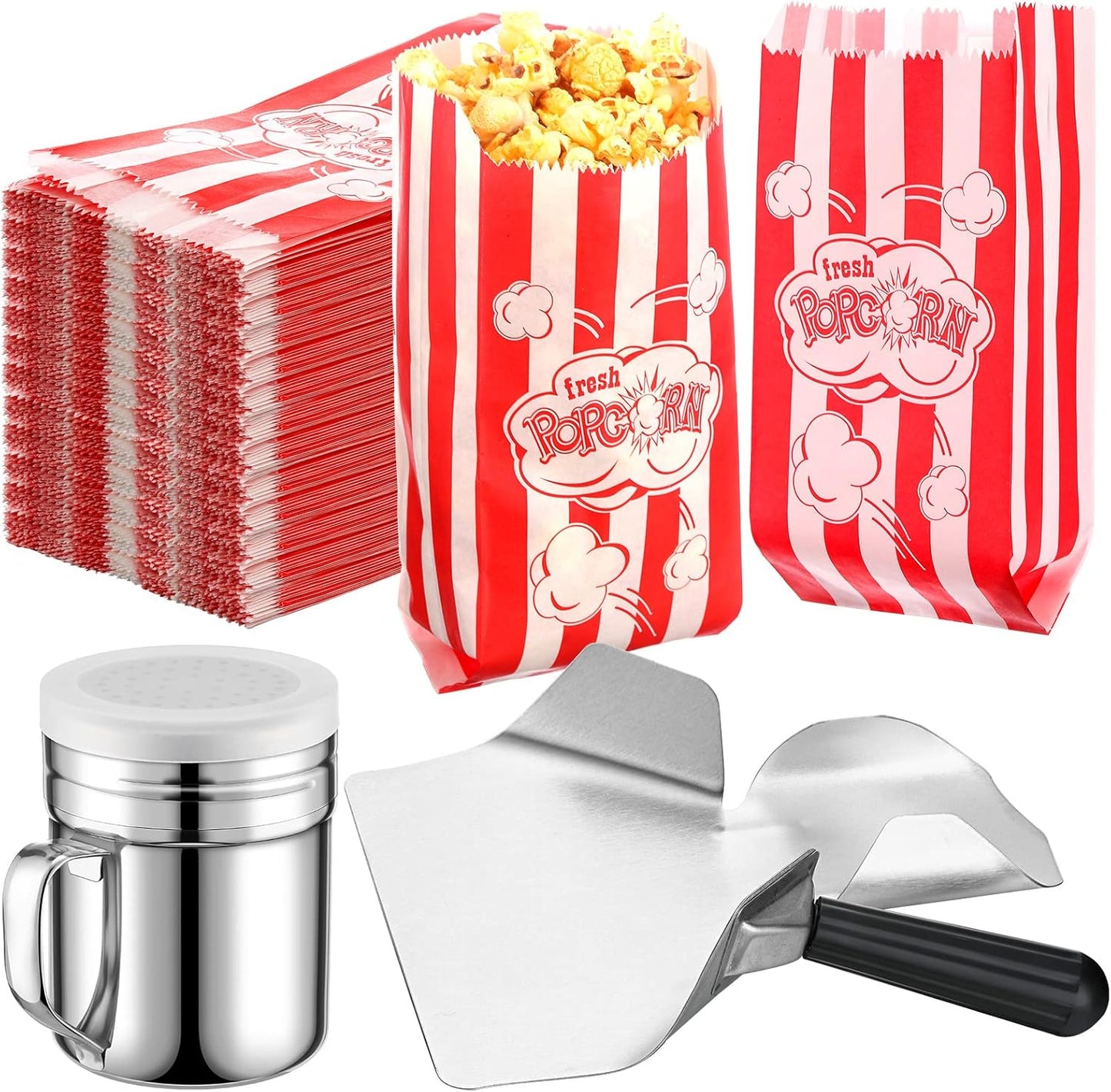 Ultimate Popcorn Bundle: 502pcs Set with Scoop & Seasoning Dredge