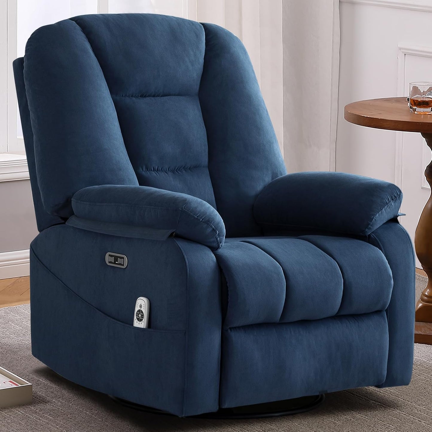 Blue Electric Massage Recliner Chair - Ultimate Comfort!