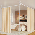 Room Divider Tension Curtain Rods 4-10ft x 28-114in - No Drilling