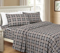 Elegant Comfort Lilliana Plaid 6-Piece Sheet Set, Queen - Supreme