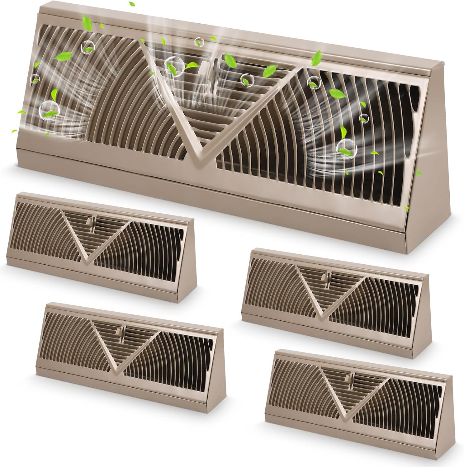 4 Pcs Baseboard Register Vent Covers for Efficient Airflow Control