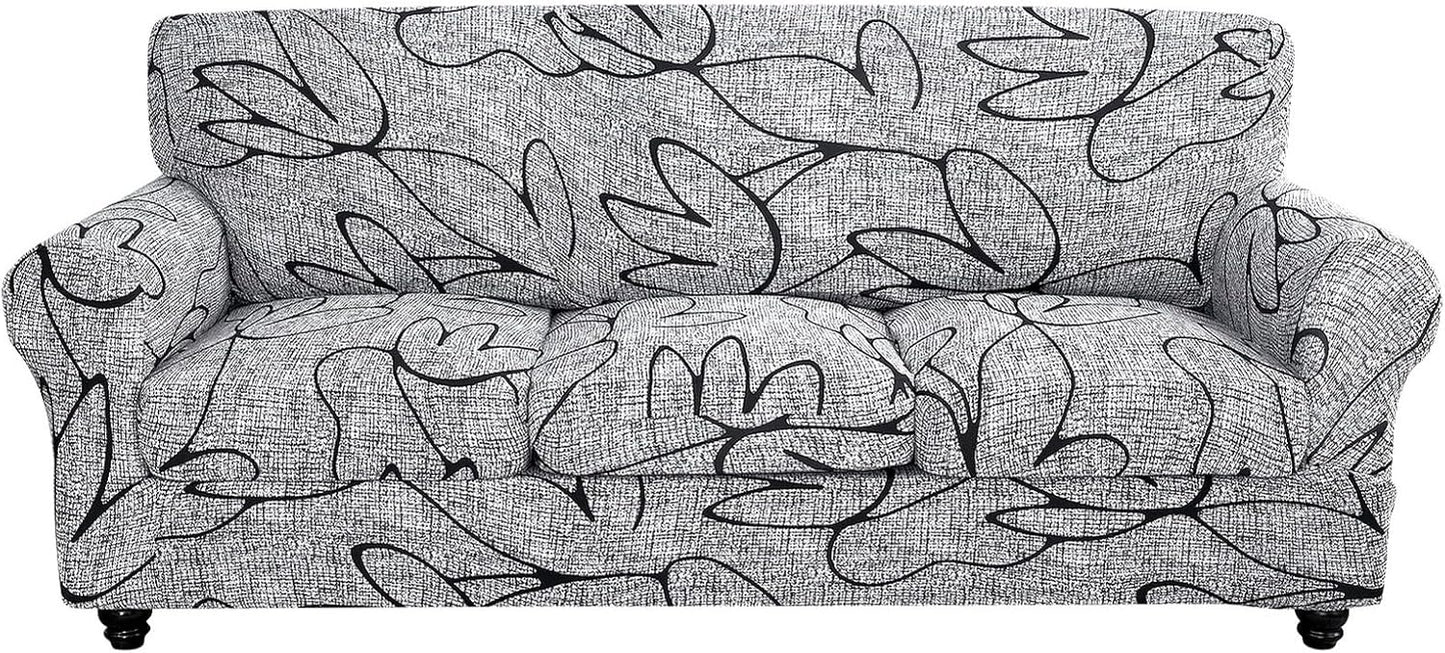 SearchI Stretch Sofa Cover with Floral Pattern for Living Room