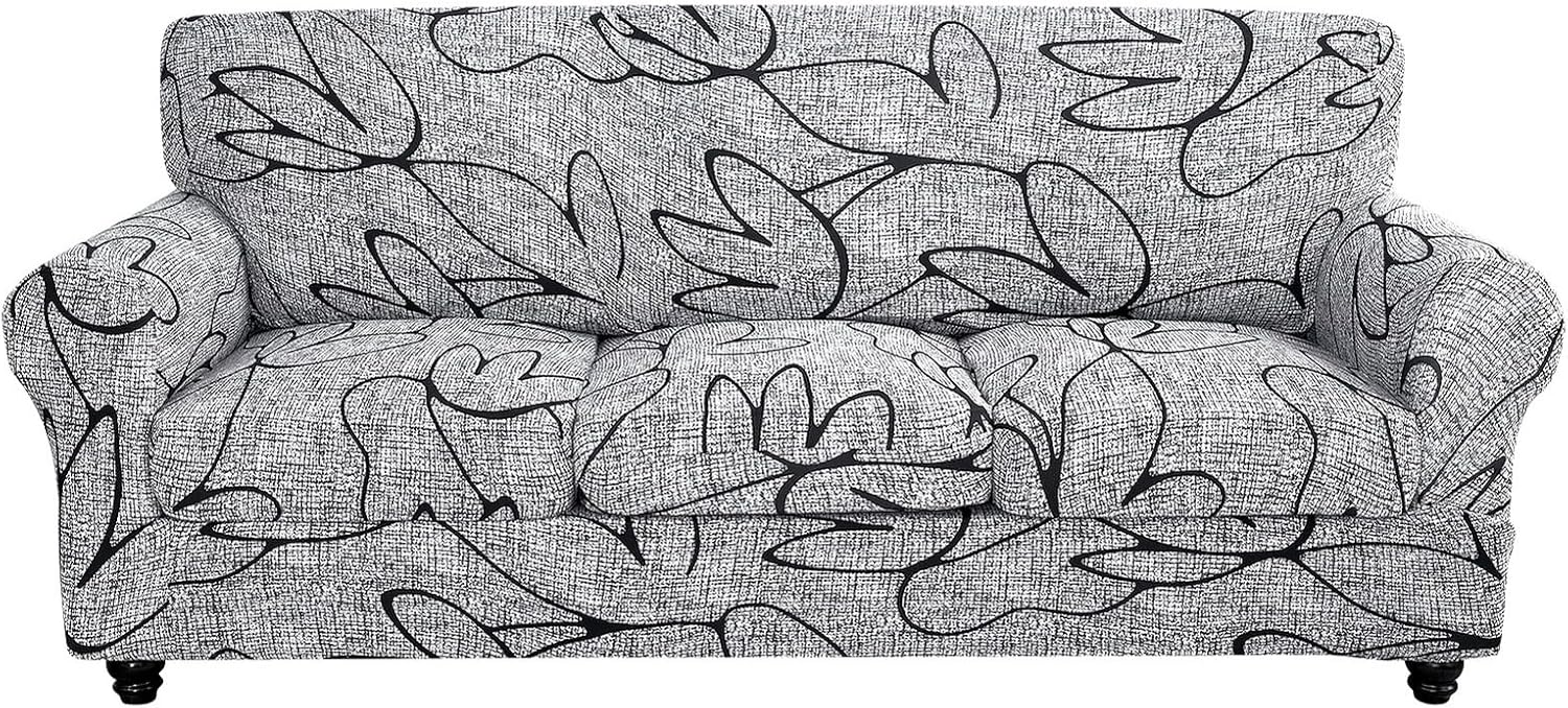 SearchI Stretch Sofa Cover with Floral Pattern for Living Room