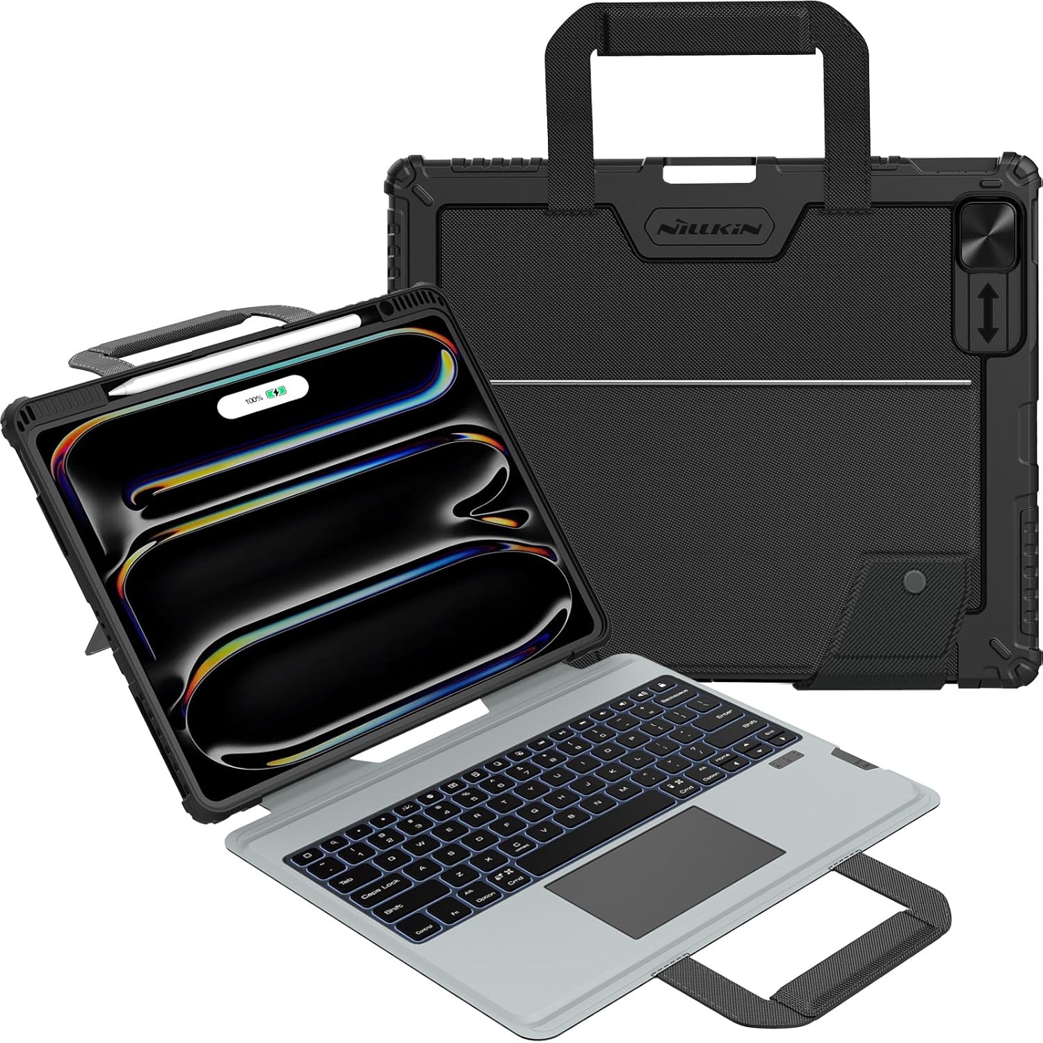 Nillkin iPad Pro 13 M4 Case: Keyboard, Trackpad, Backlit, Camera Protect