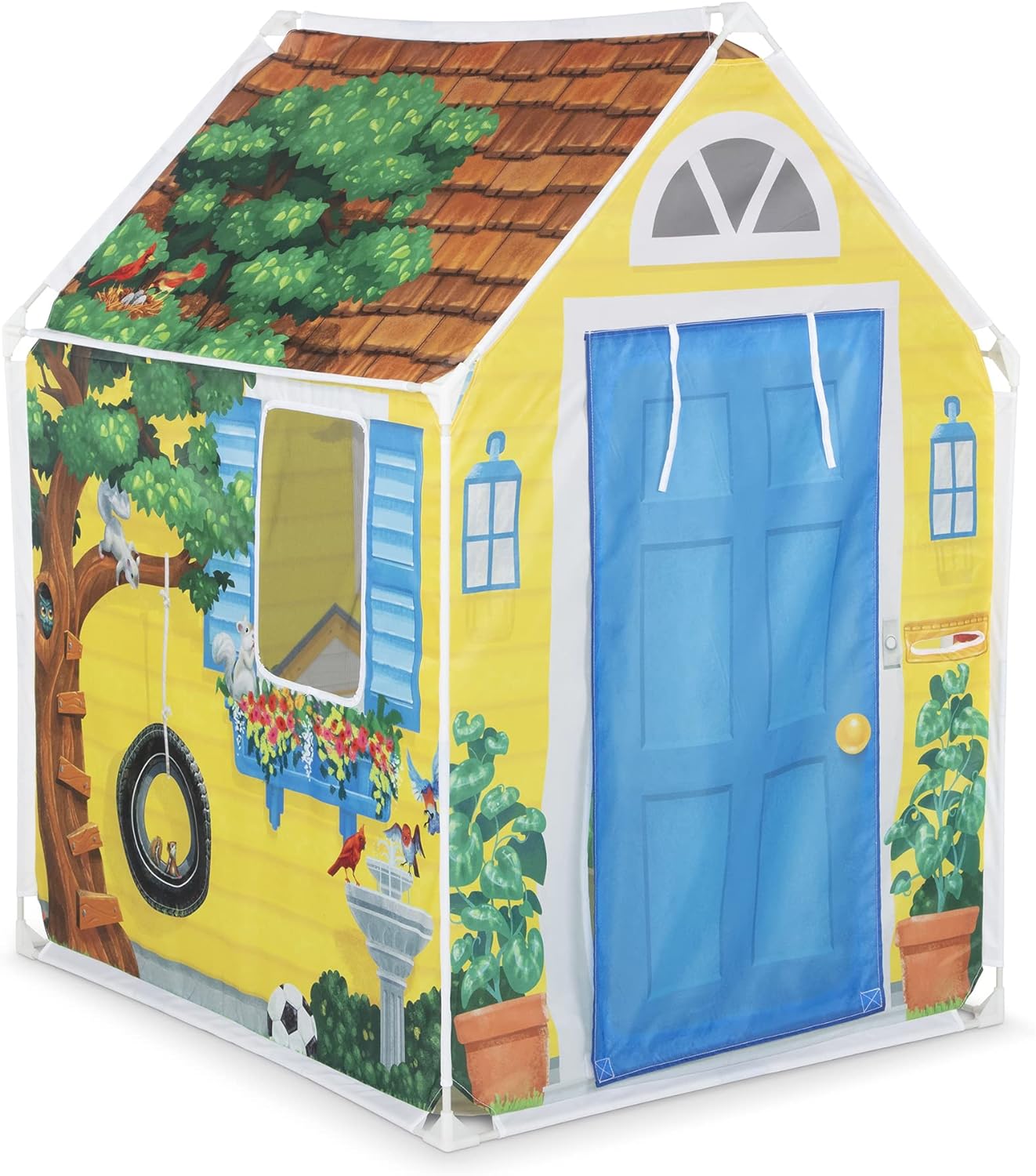 Melissa & Doug Cozy Cottage Play Tent - Yellow Joy