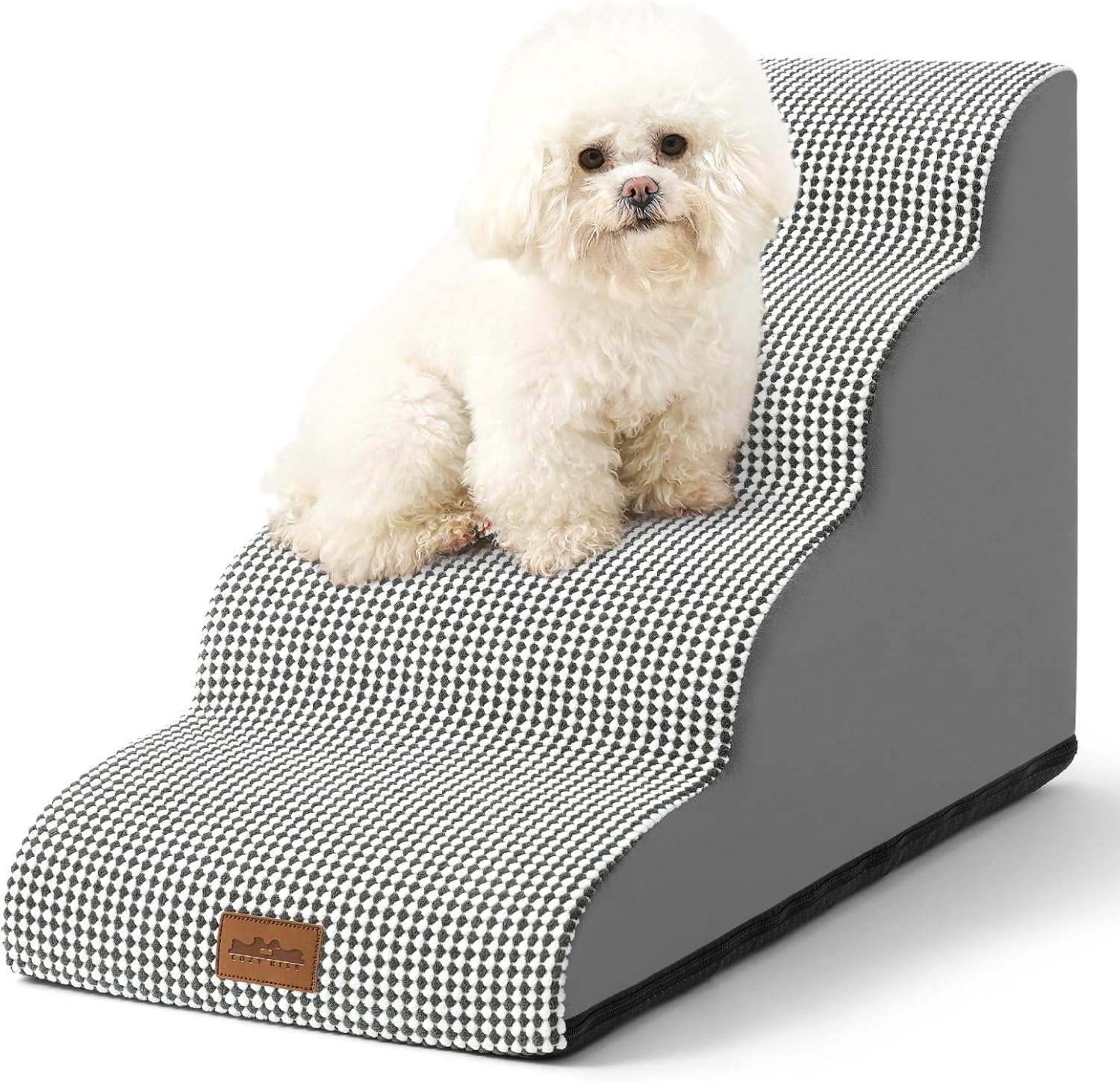 Dog Stairs for Small Dogs - Curved Foam Step for Pets