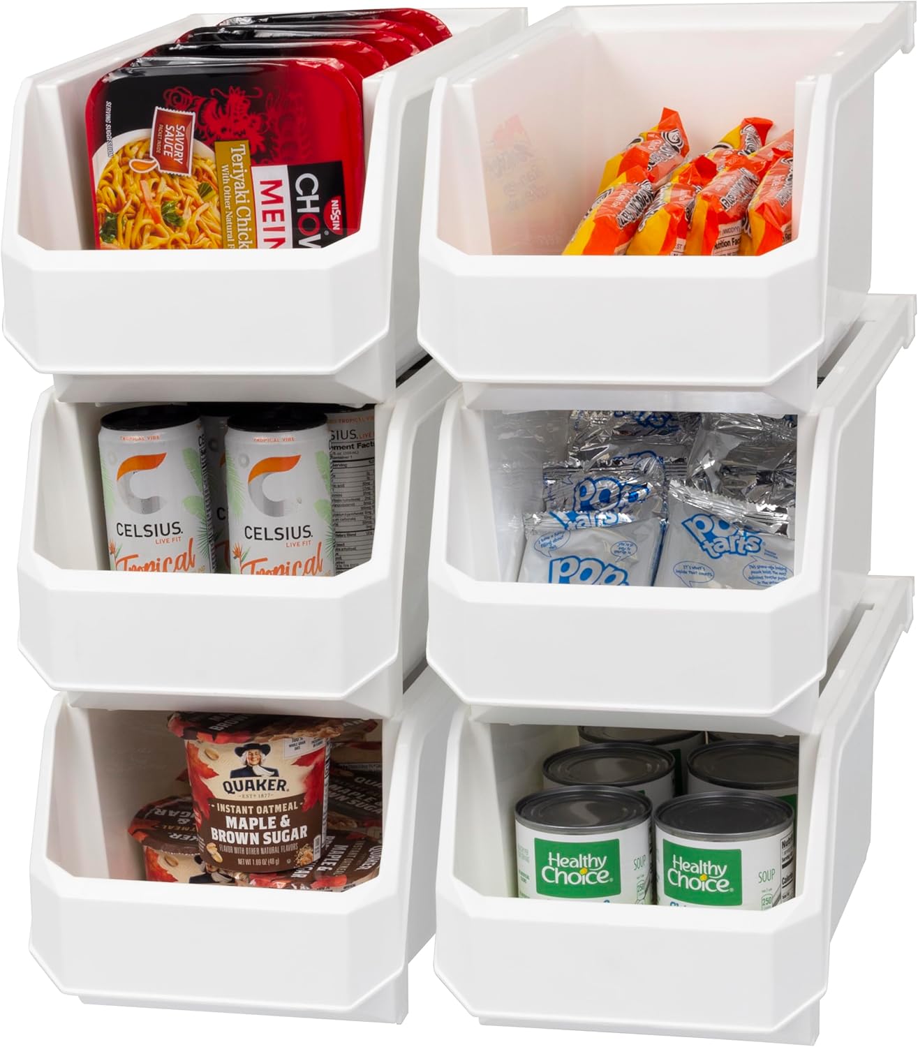 Large Plastic Containers for Organizing and Storage Bins