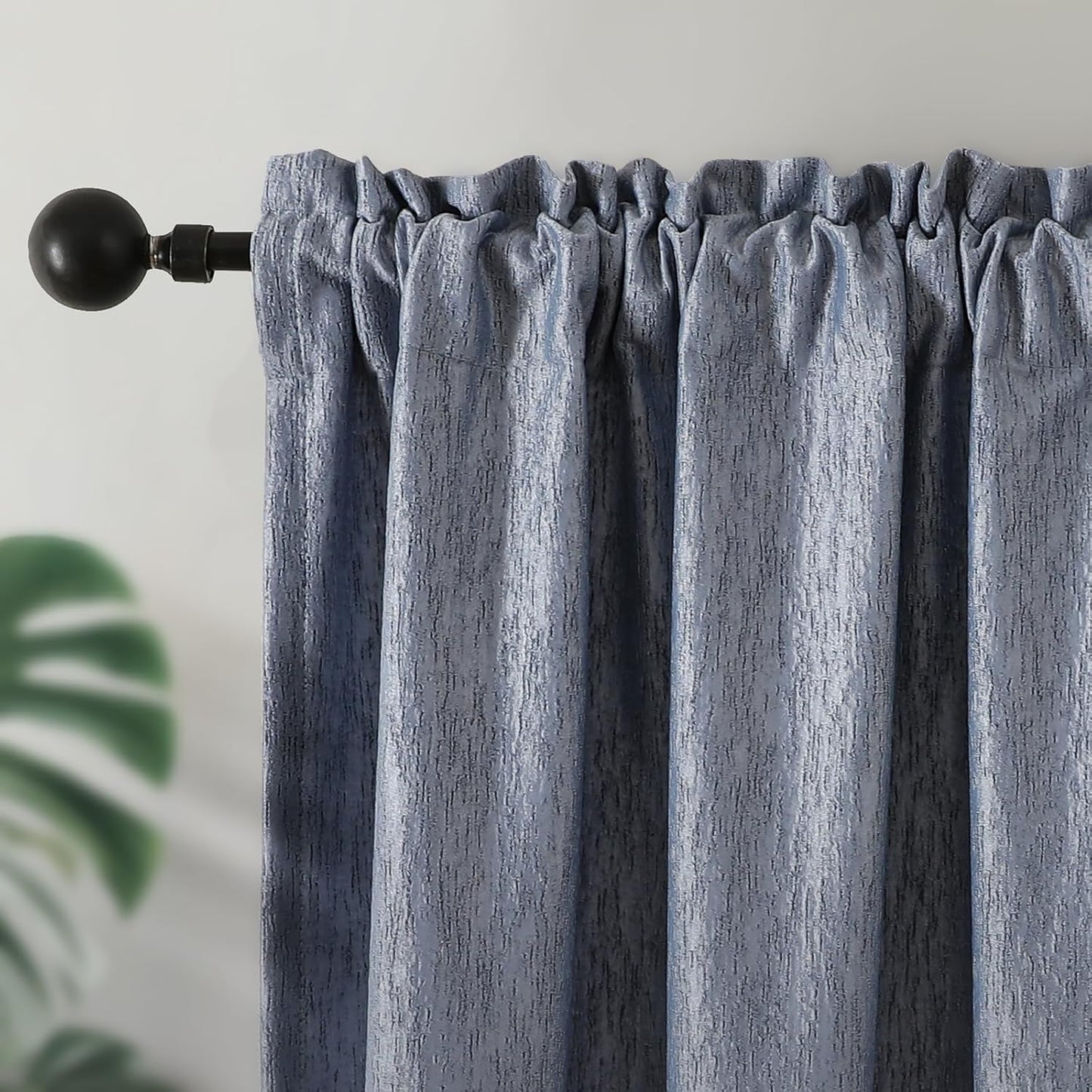 Joydeco Blue Blackout Curtains for Living Room and Bedroom
