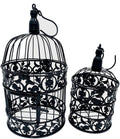 Round Birdcages Decor for Small Birds - Pack of 2 Stylish Cages