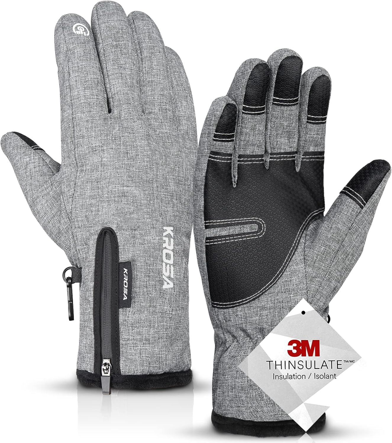Krosa 5-Layer Waterproof Winter Gloves - Touchscreen & Cold Weather Ready!