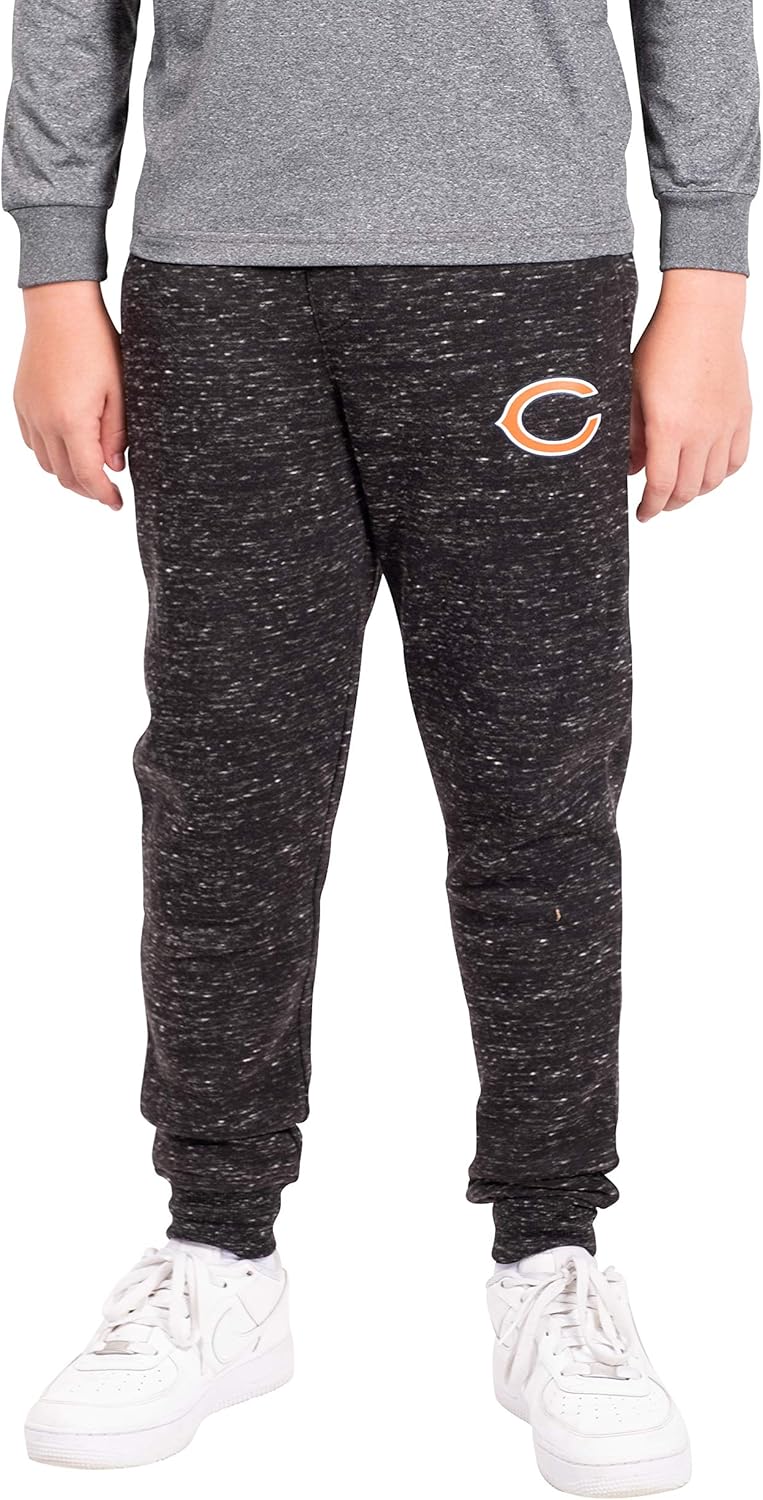Ultra Game NFL Black Snow Fleece Jogger Sweatpants for Boys