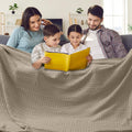 100% Cotton Waffle Blanket Oversized King 120in x 120in Simply Taupe