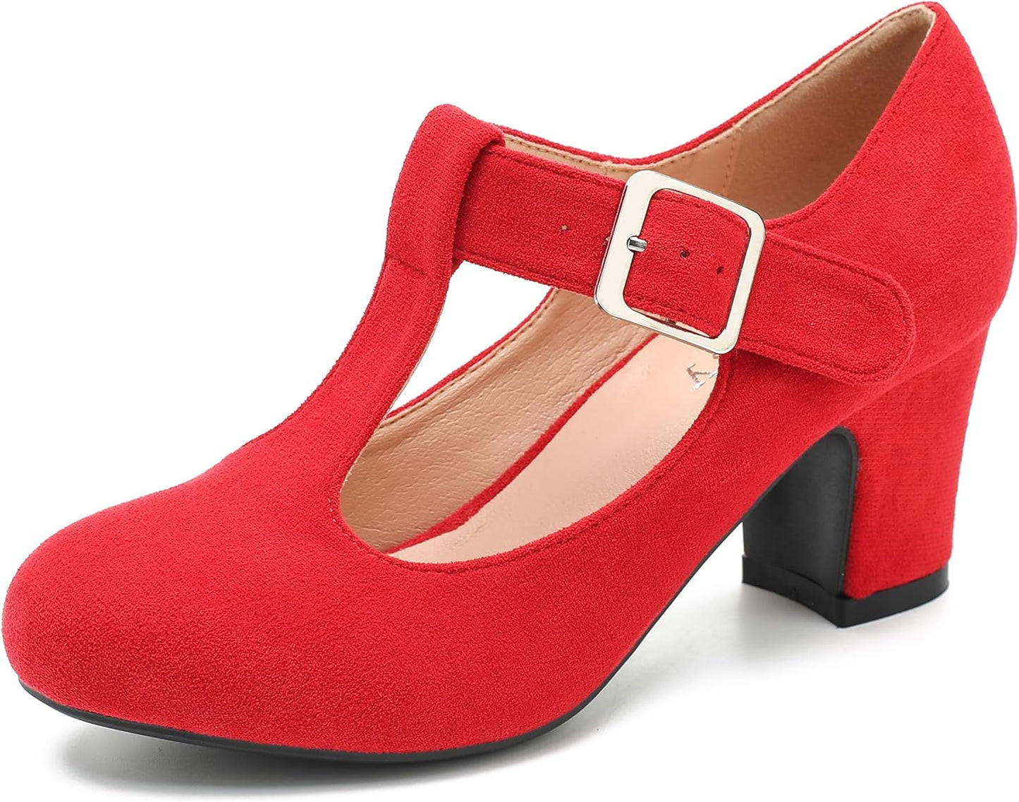 Stylish Women's T-Strap Mary Jane Pumps for Any Occasion
