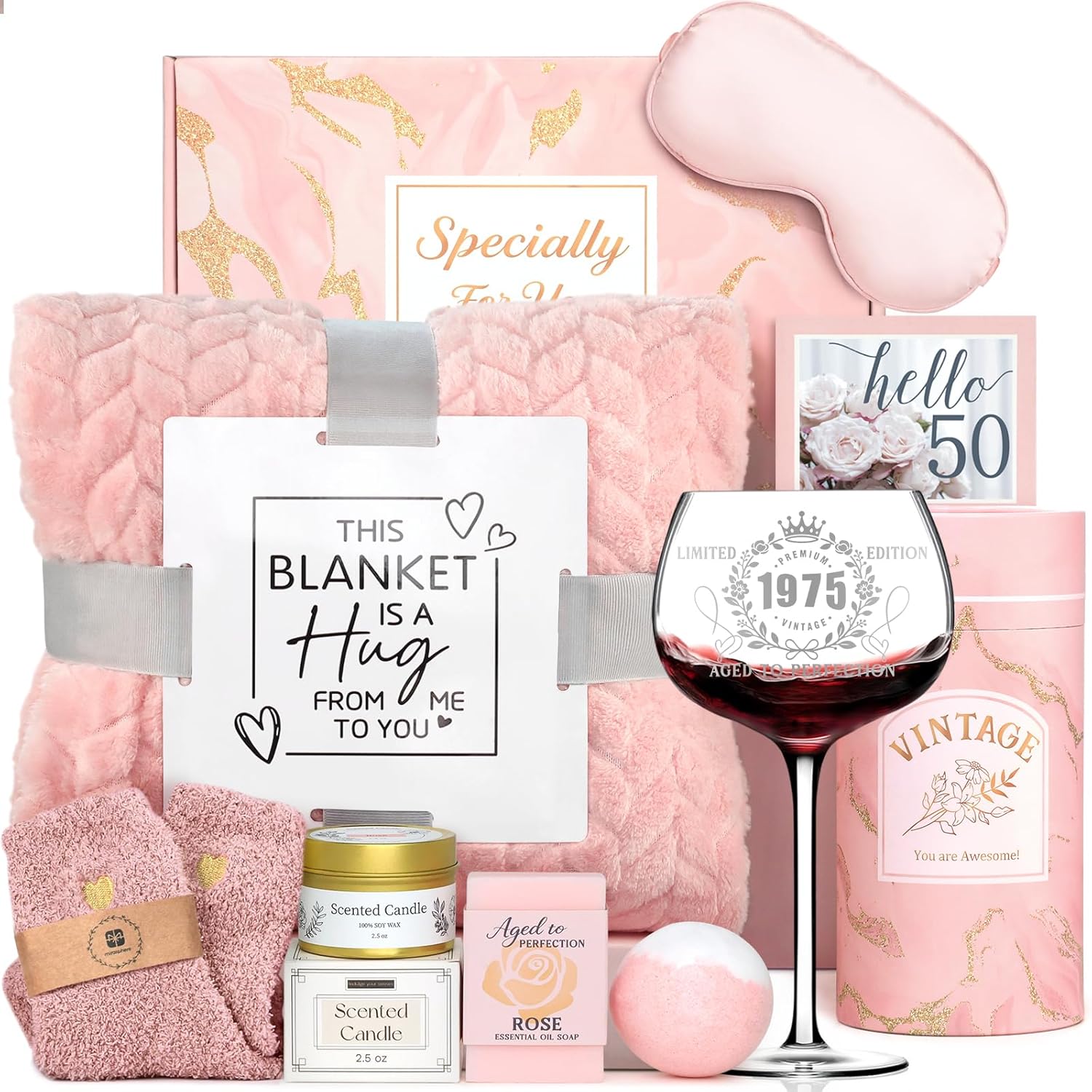 50th Birthday Gifts for Women - Unique Spa Gift Basket Ideas