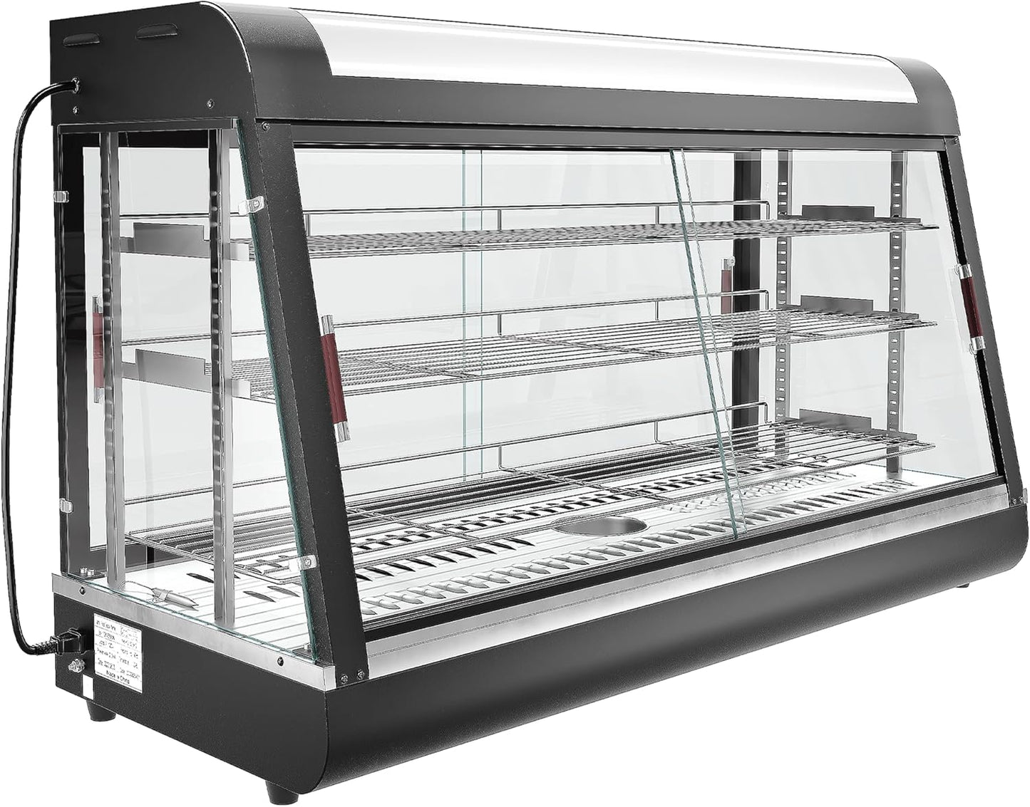 Countertop Food Warmer with Adjustable Temperature and LED Lighting