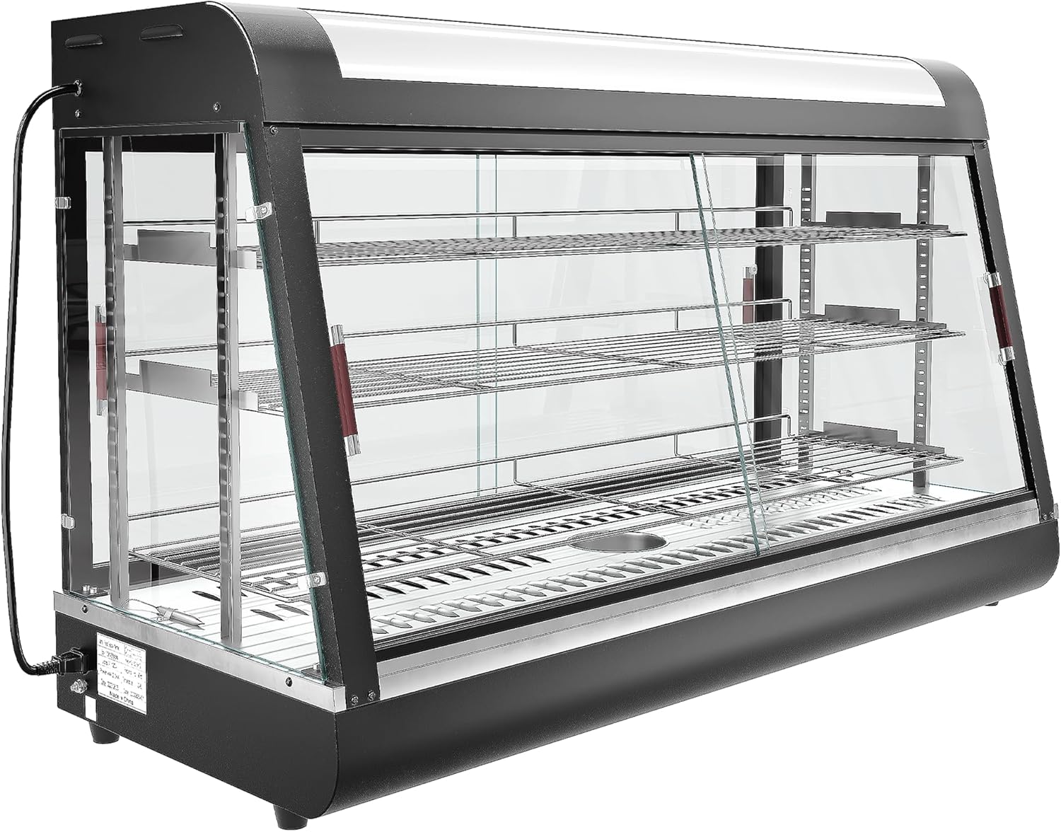 Countertop Food Warmer with Adjustable Temperature and LED Lighting