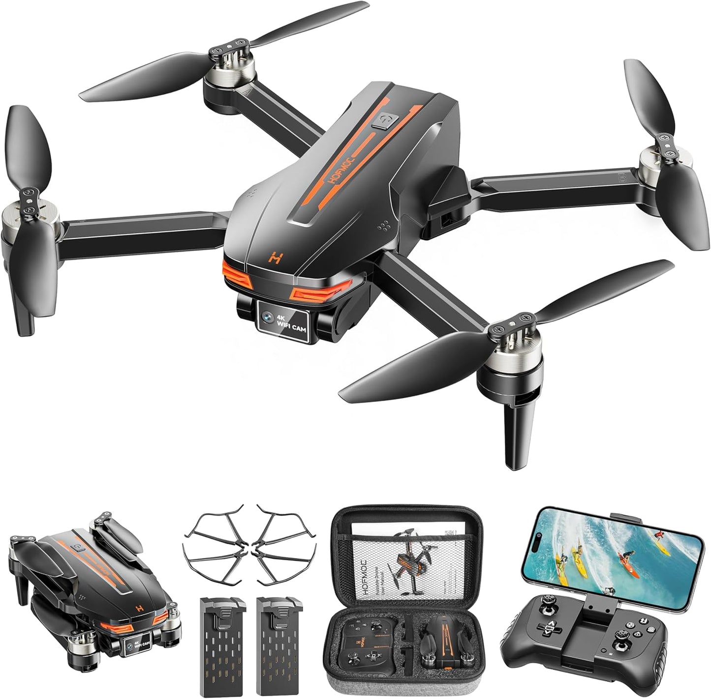 Drones with Camera 4K for Adults and Kids - Mini Foldable FPV