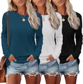 Ekouaer Womens Long Sleeve Thermal Tops 3 Pack - Soft Layering Set