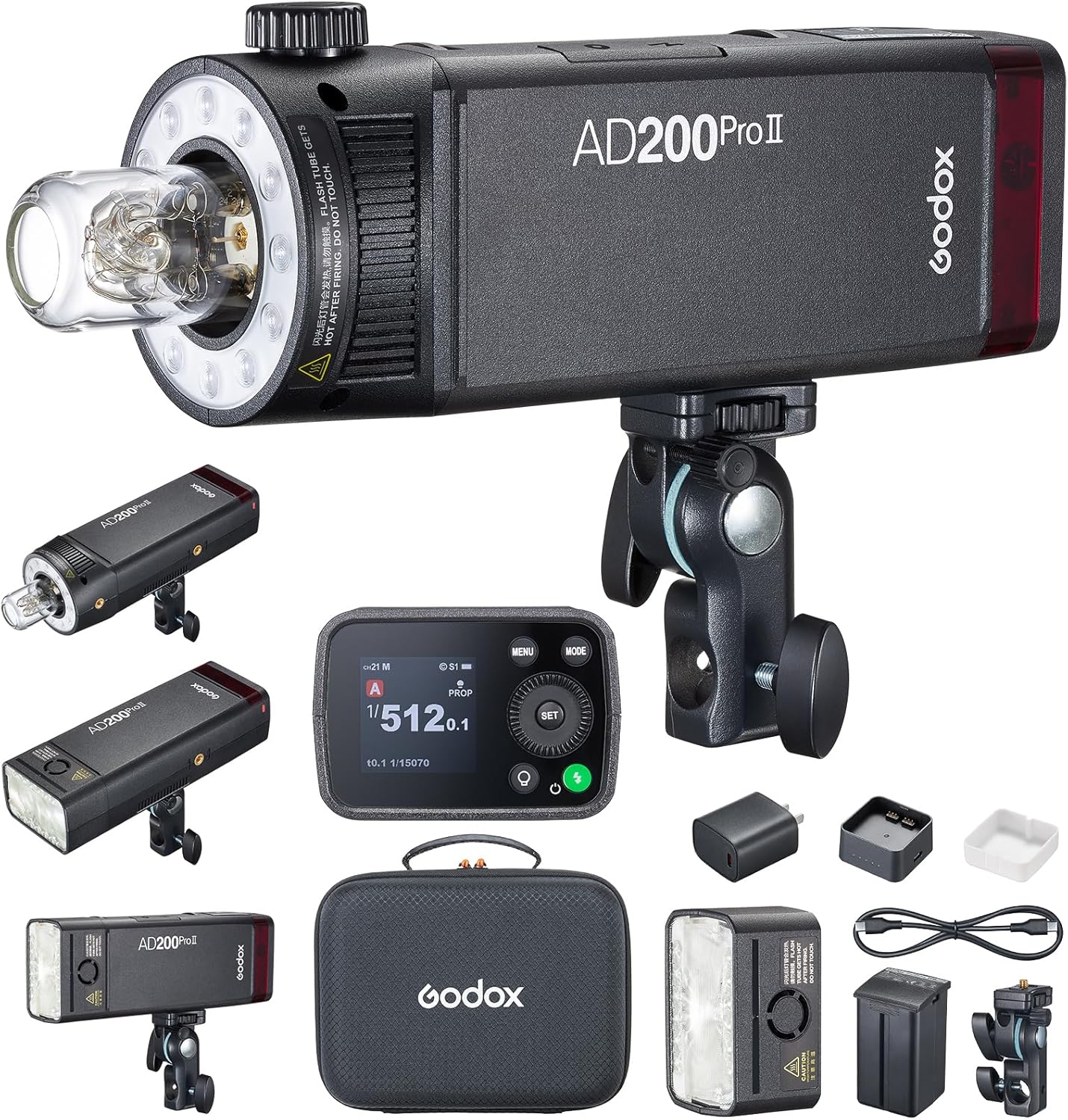 Godox AD200 PRO II Pocket Flash with Upgraded Heads for Photographers