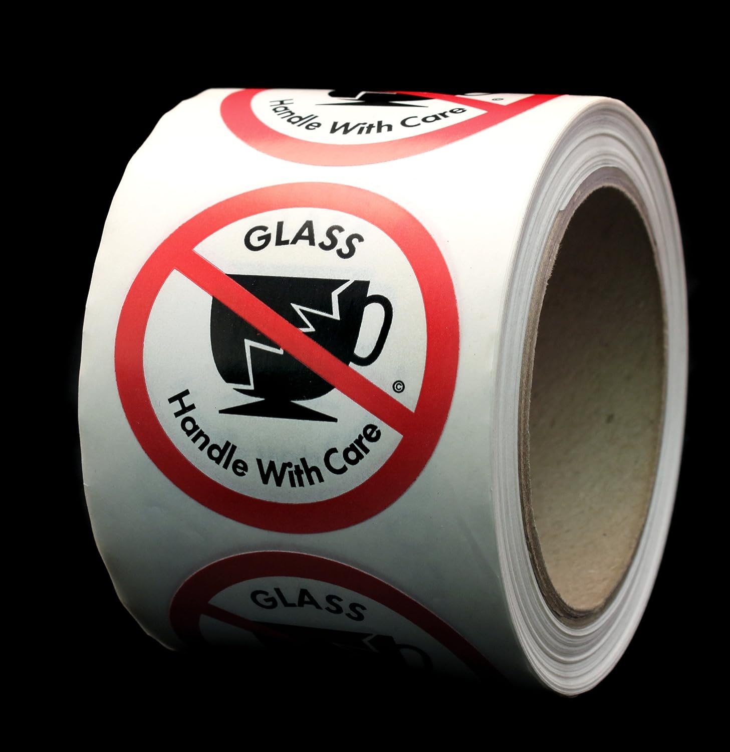 ChromaLabel Glass Handle with Care Labels - Keep Fragile Items Safe!