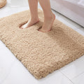 Beige Bathroom Rug 36 in x 24 in - Thick Non Slip Plush Bath Mat