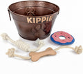 Personalized Metal Dog Toy Bin - Copper Galvanized Small (Custom Name)