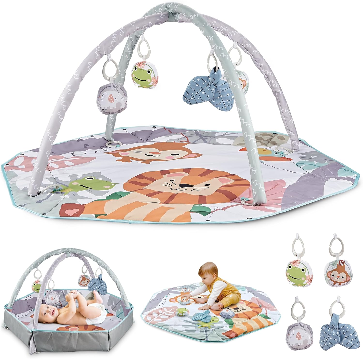 Henry & Colin Baby Activity Play Gym Mat for Sensory Fun