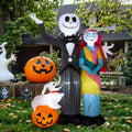 Nervure 6Ft Halloween Inflatable Yard Decoration - Bright LED Skeleton