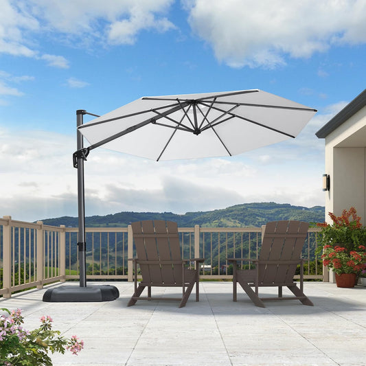 10 Feet Patio Umbrella with 360-Degree Rotation for Outdoor Use
