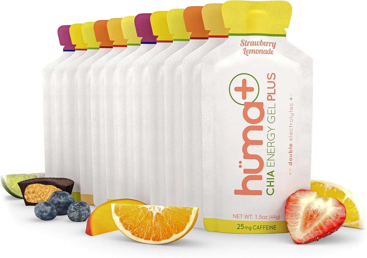 Huma Plus Double Electrolytes Chia Energy Gel Variety Pack