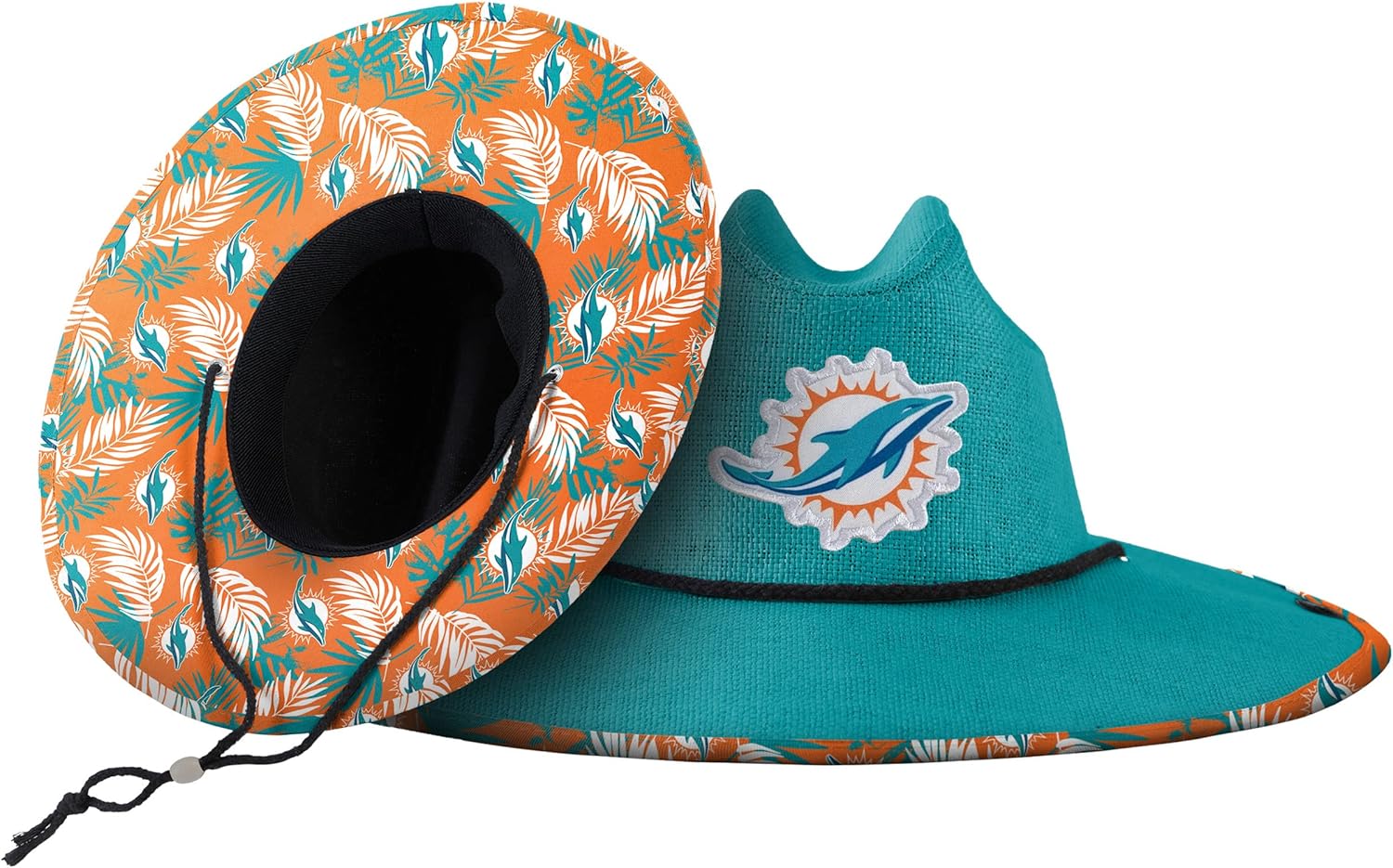FOCO Men's NFL Team Logo Floral Lifeguard Beach Straw Sun Hat