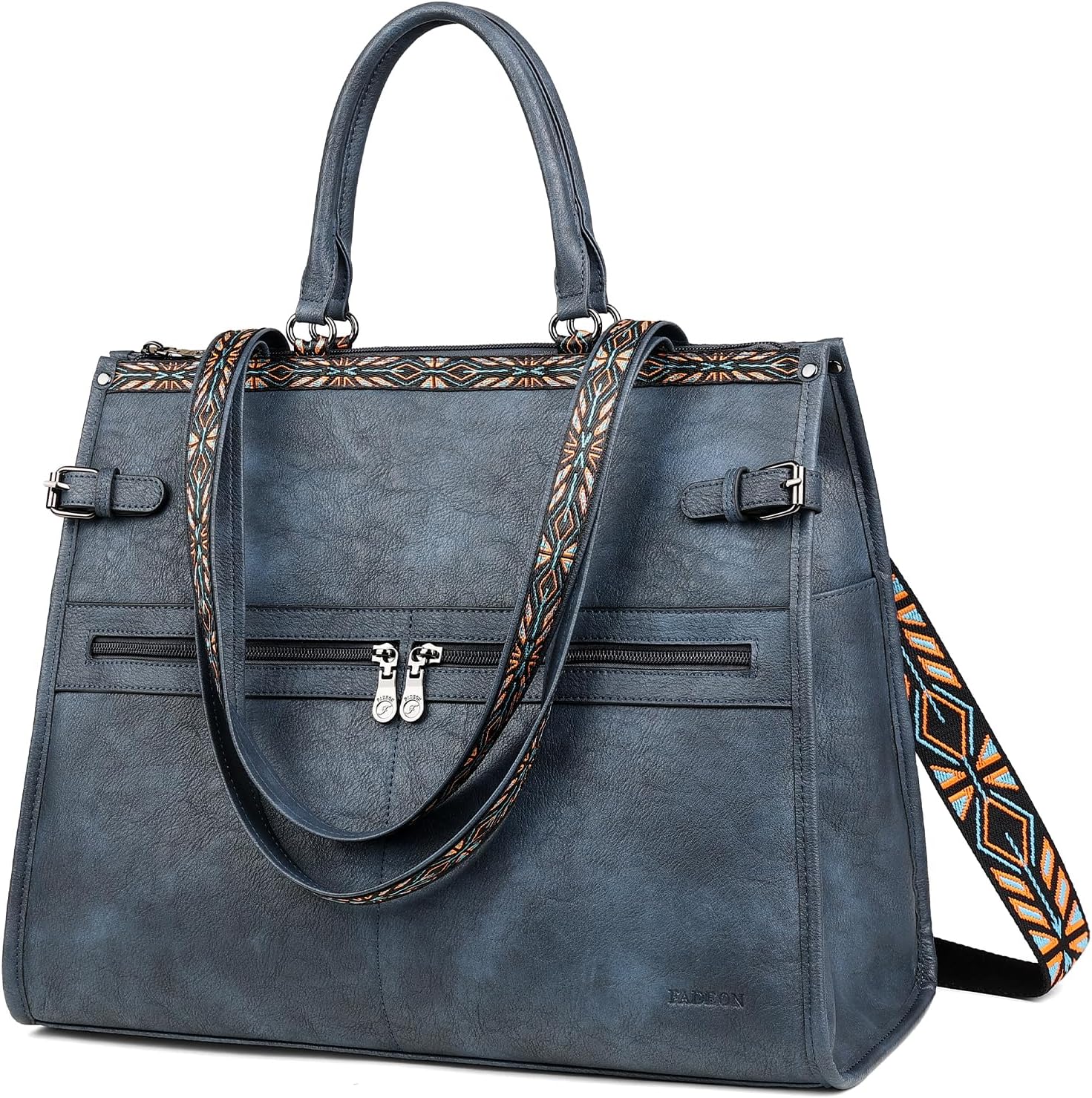 FADEON Laptop Bag for Women: Stylish PU Leather Tote Backpack