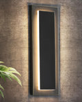 LED Outdoor Wall Light 15.7ft Modern Black with Gold Accents