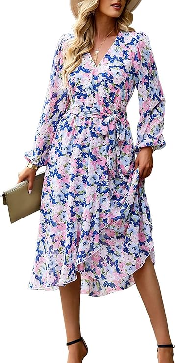 PRETTYGARDEN Women's Floral Print Boho Dress for Every Occasion